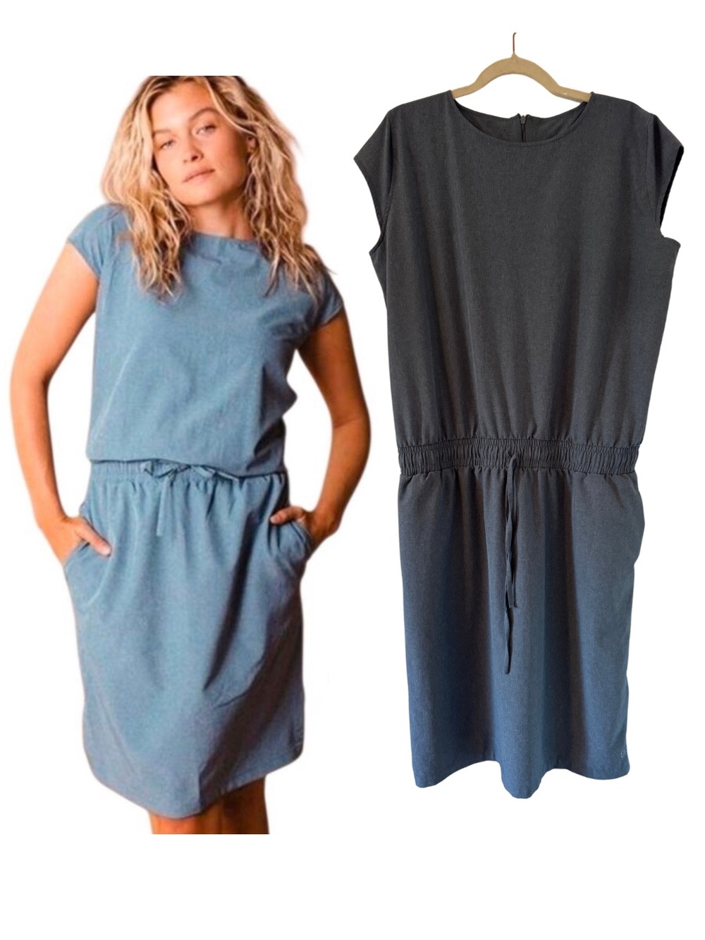 NWT Albion Going Places Cap Sleeve Mini Dress Cornflower Blue XL